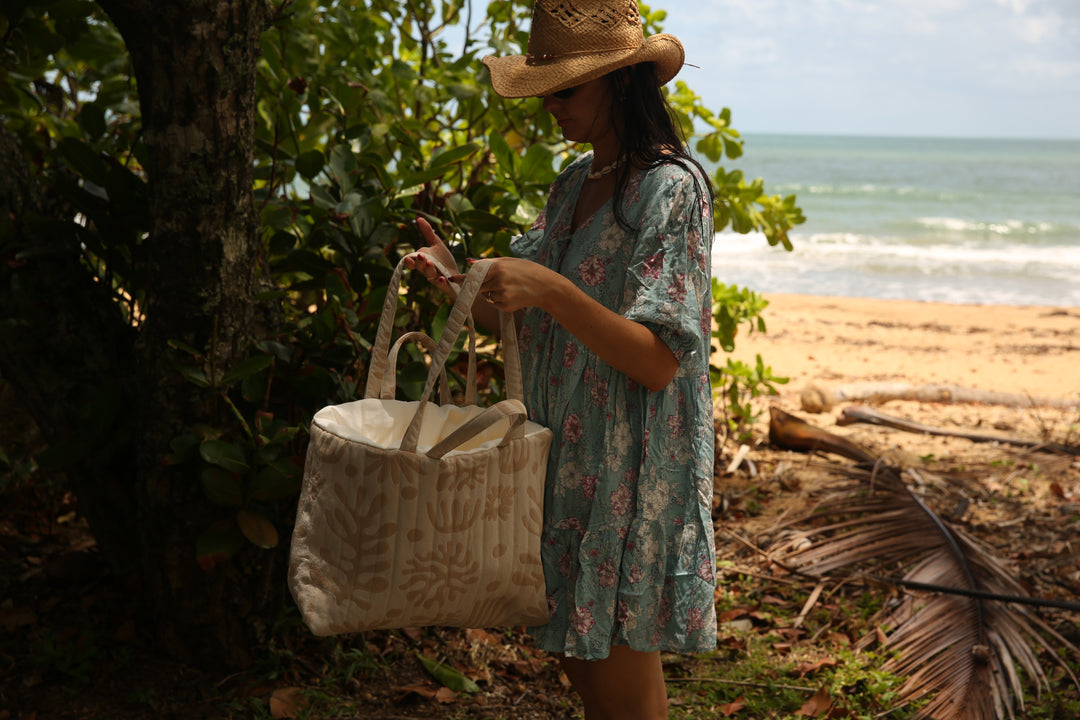 Quilted Beach Tote